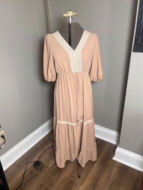 Vanessa Scott womans BOHO made in Italy maxi dress size M